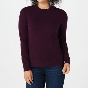 Marisa Christina Italian wool crew neck ruched sweater